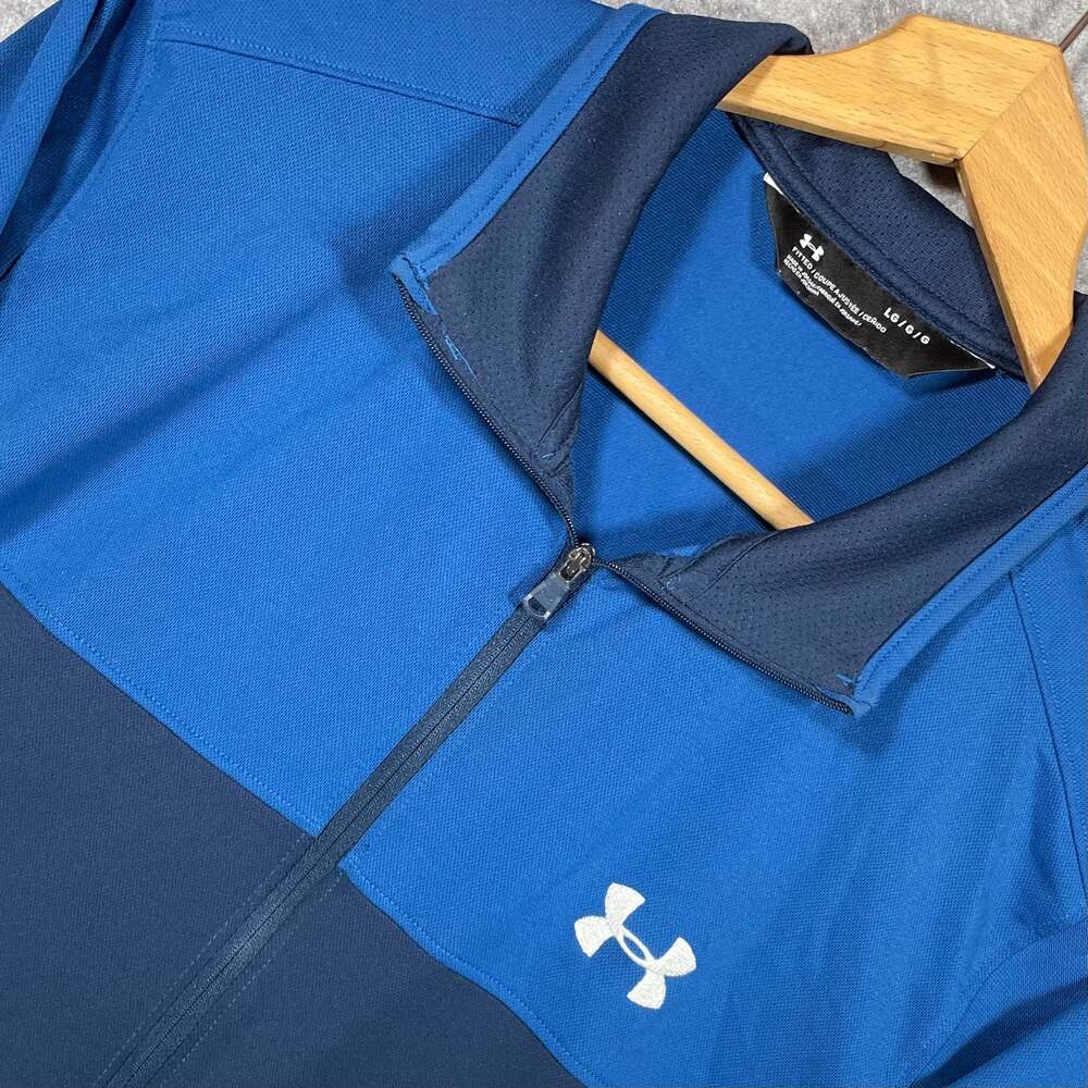 Under Armour Men's‎ Fitted Full-Zip Track Jacket Blue/Navy